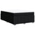Box Spring Bed with Mattress Black Double Size Fabric