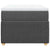 Box Spring Bed with Mattress Black King Single Fabric