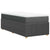 Box Spring Bed with Mattress Black King Single Fabric