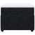 Box Spring Bed with Mattress Black King Single Velvet