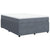 Box Spring Bed with Mattress Dark Grey Queen Velvet