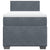 Box Spring Bed with Mattress Dark Grey King Single Fabric