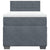 Box Spring Bed with Mattress Dark Grey King Single Fabric