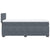 Box Spring Bed with Mattress Dark Grey King Single Fabric