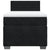 Box Spring Bed with Mattress Black King Single Fabric