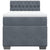 Box Spring Bed with Mattress Dark Grey King Single Fabric