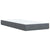 Box Spring Bed with Mattress Dark Grey King Single Fabric