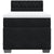 Box Spring Bed with Mattress Black King Single Fabric