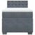 Box Spring Bed with Mattress Dark Grey King Single Fabric