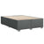 Box Spring Bed with Mattress Dark Grey Double Fabric