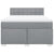 Box Spring Bed with Mattress Dark Grey Double Fabric