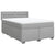 Box Spring Bed with Mattress Dark Grey Double Fabric