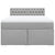Box Spring Bed with Mattress Dark Grey Double Fabric