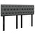 Box Spring Bed with Mattress Black Double Fabric
