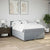 Box Spring Bed with Mattress Dark Grey Double Fabric