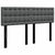 Box Spring Bed with Mattress Black Double Fabric