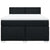 Box Spring Bed with Mattress Black Queen Fabric