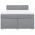 Box Spring Bed with Mattress Dark Grey Queen Fabric