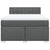 Box Spring Bed with Mattress Black Queen Fabric