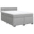 Box Spring Bed with Mattress Dark Grey Queen Fabric