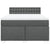 Box Spring Bed with Mattress Black Queen Fabric