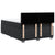 Box Spring Bed with Mattress Black Queen Faux Leather