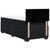 Box Spring Bed with Mattress Black King Single Velvet