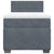 Box Spring Bed with Mattress Dark Grey King Single Velvet