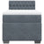 Box Spring Bed with Mattress Dark Grey King Single Velvet