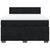 Box Spring Bed with Mattress Black Double Velvet