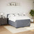 Box Spring Bed with Mattress Dark Grey Double Velvet