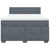 Box Spring Bed with Mattress Dark Grey Double Velvet