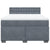 Box Spring Bed with Mattress Dark Grey Double Velvet