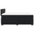 Box Spring Bed with Mattress Black Queen Velvet