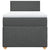Box Spring Bed with Mattress Dark Grey King Single Fabric