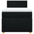 Box Spring Bed with Mattress Black King Single Fabric