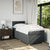 Box Spring Bed with Mattress Dark Grey King Single Fabric