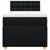 Box Spring Bed with Mattress Black King Single Fabric