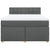 Box Spring Bed with Mattress Dark Grey Double Fabric