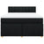 Box Spring Bed with Mattress Black Double Fabric