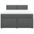 Box Spring Bed with Mattress Dark Grey Queen Fabric