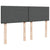 Box Spring Bed with Mattress Dark Grey Queen Fabric