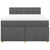 Box Spring Bed with Mattress Dark Grey Queen Fabric