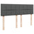 Box Spring Bed with Mattress Dark Grey Queen Fabric