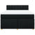Box Spring Bed with Mattress Black Queen Fabric