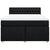 Box Spring Bed with Mattress Black Queen Fabric