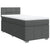 Box Spring Bed with Mattress Dark Grey King Single Fabric