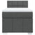 Box Spring Bed with Mattress Dark Grey King Single Fabric
