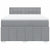 Box Spring Bed with Mattress Dark Grey Double Fabric