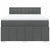 Box Spring Bed with Mattress Black Double Fabric